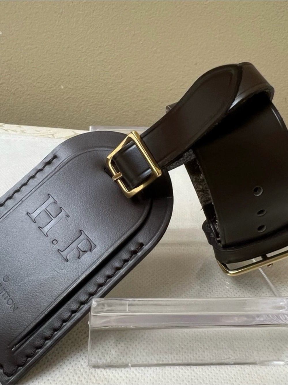 Louis Vuitton Luggage Tag and Poignet Set